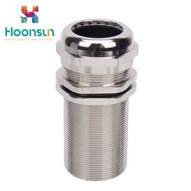 ROHS / CE phê duyệt Brass Cable Gland dài Chủ đề Nickel mạ vật liệu