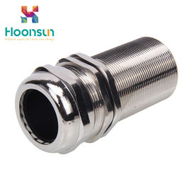 ROHS / CE phê duyệt Brass Cable Gland dài Chủ đề Nickel mạ vật liệu