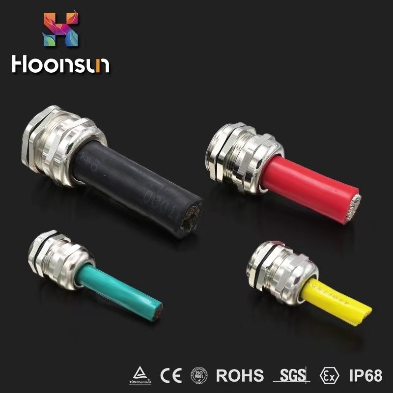 Rohs phê duyệt Dây chống thấm Gland Niken mạ Đồng thau Đầu nối Grip